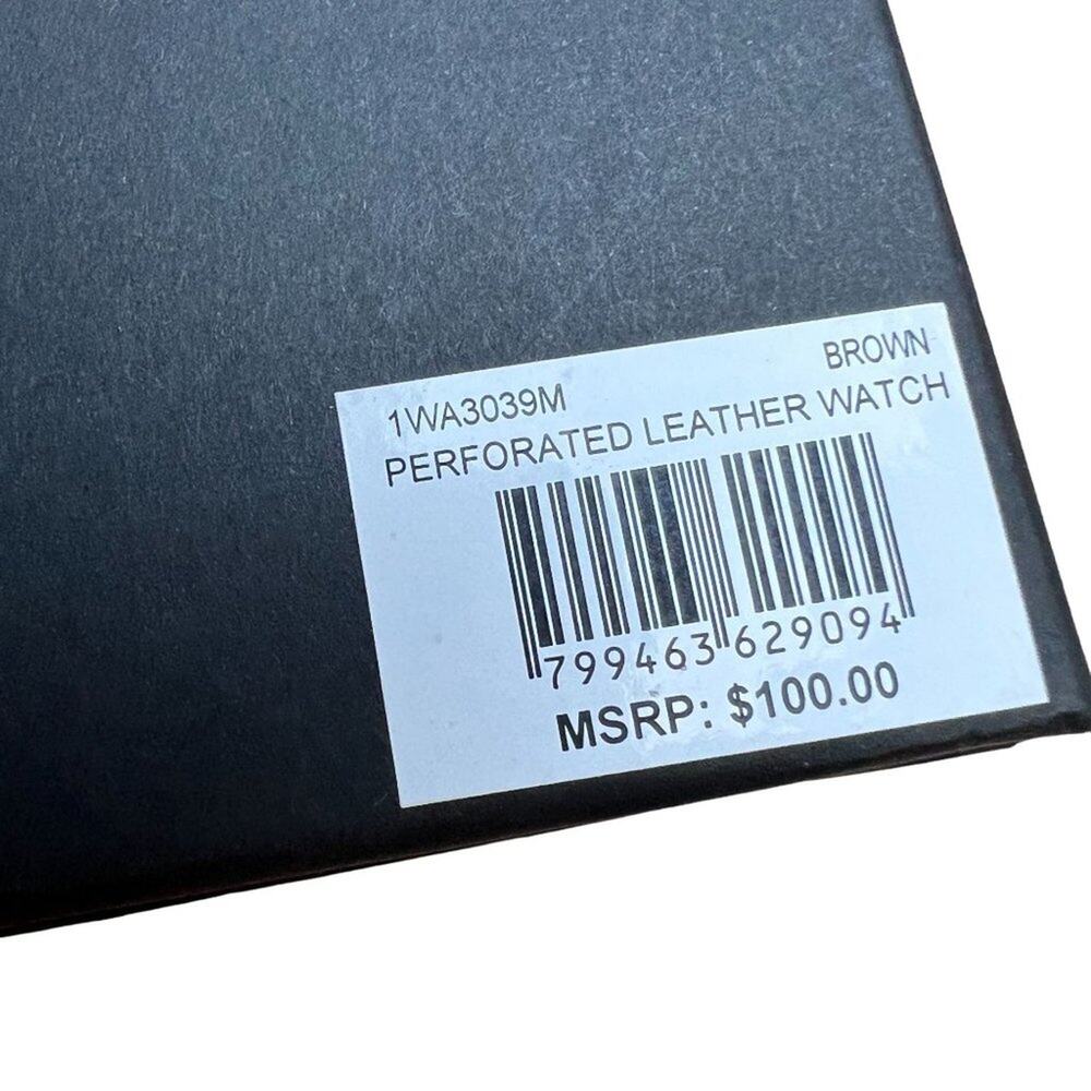 PX Perforated Leather Gold Tone Watch - Picture 7 of 8